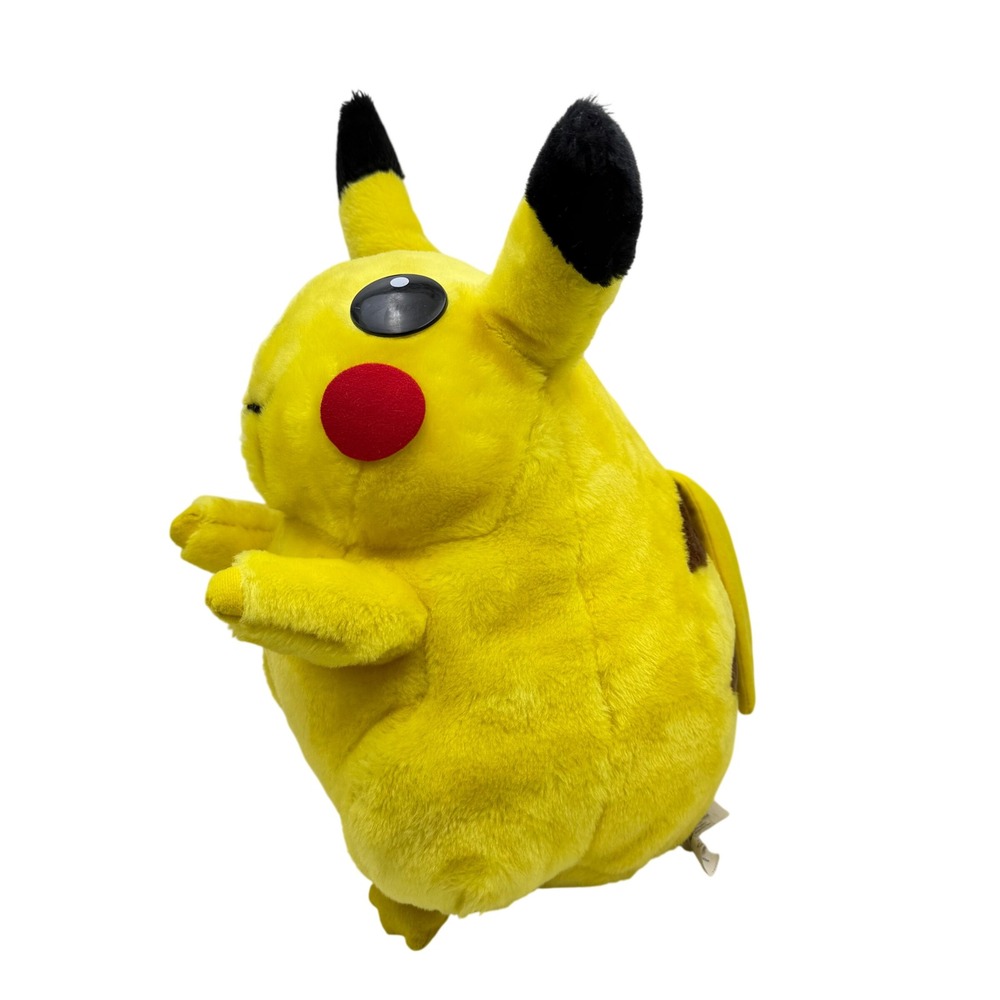 Vtg 1999 Nintendo Pikachu Plush Play-By-Play Large 16" Stuffed Animal Toy Chubby
